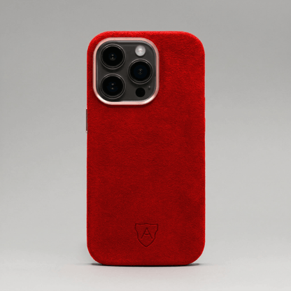 IPhone 16 - Alcantara Case - Red - Asalusweden