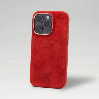 IPhone 16 - Alcantara Case - Red - Asalusweden